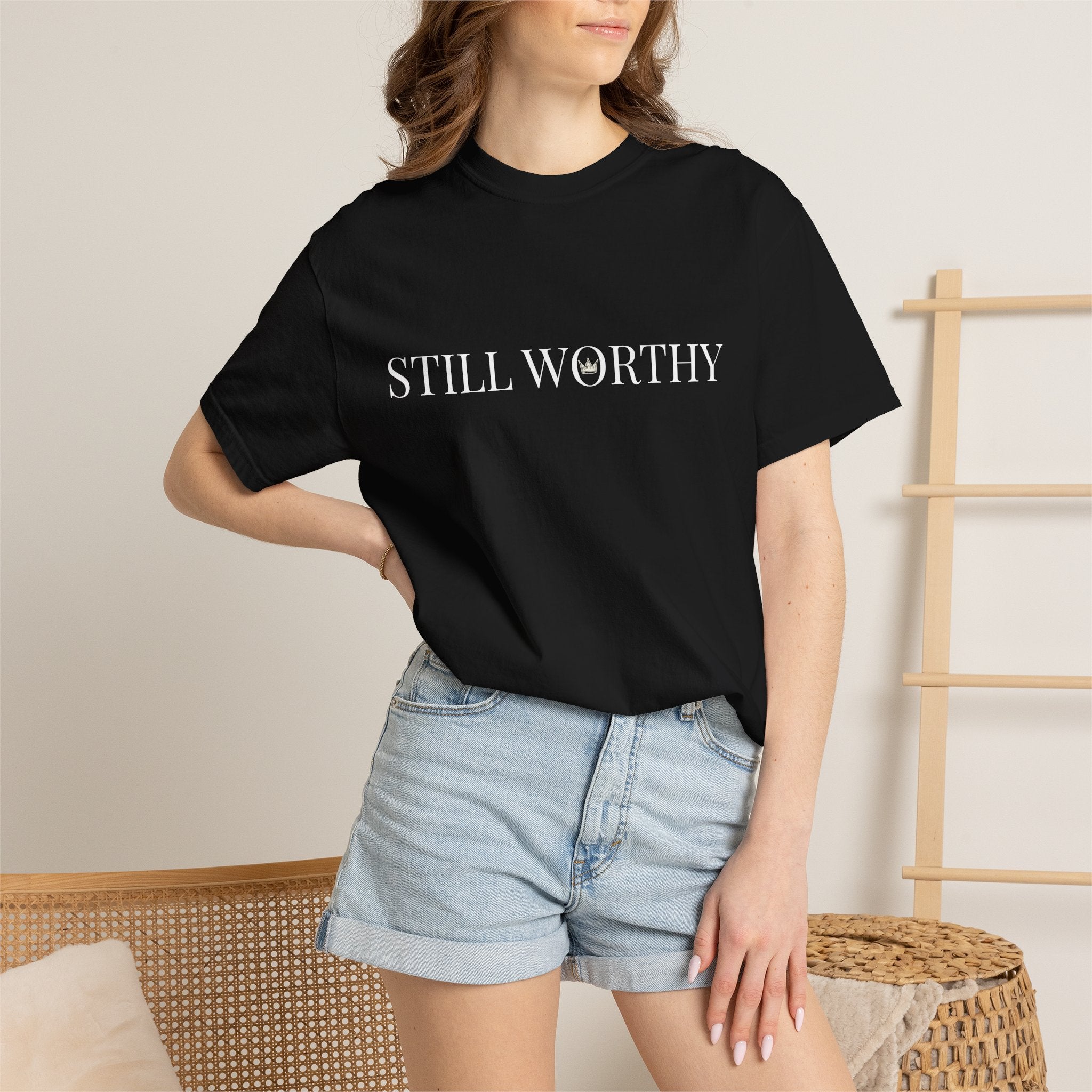 Still Worthy Co. Faith Tee | Women’s Inspirational Christian Affirmation Shirt | Minimalist Spiritual T-Shirt